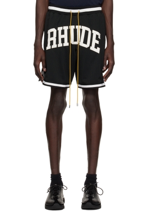 Rhude Black 'Rhude' Collegiate Basketball Shorts