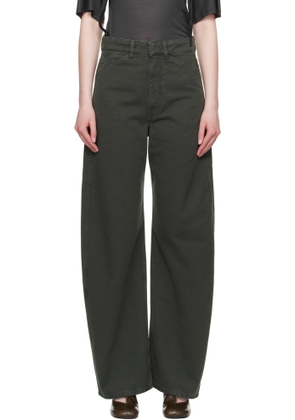 LEMAIRE Black High Waisted Curved Jeans