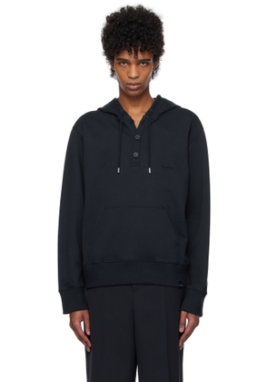 Courrèges Navy Buttoned Hoodie