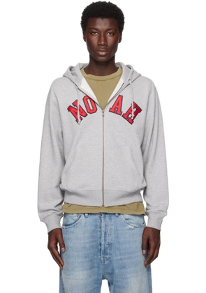Noah Gray Arch Appliqué Zip-Up Hoodie