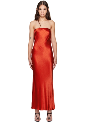 BEC + BRIDGE Red Moon Dance Strapless Maxi Dress