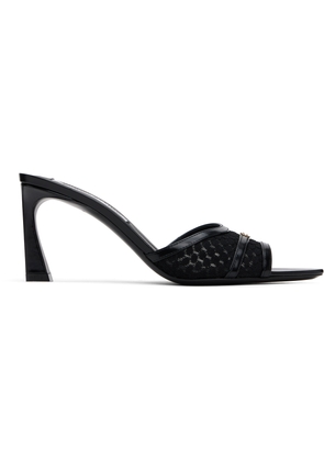 Victoria Beckham Black B Buckle Heeled Sandals