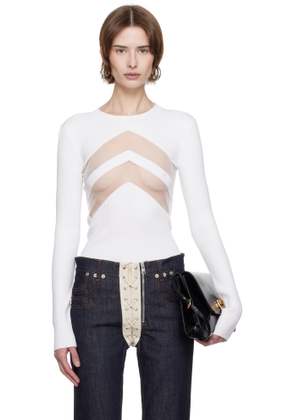 Jean Paul Gaultier White 'The Chevrons' Sweater