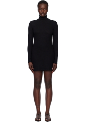 LESET Black Lauren Turtleneck Minidress