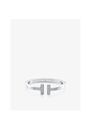 Tiffany & Co Tiffany T Pavé-Set 18ct White-Gold and 0.74ct Brilliant-Cut Diamond Bracelet
