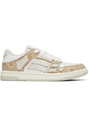 AMIRI White & Beige MA Quad Skel Low Top Sneakers