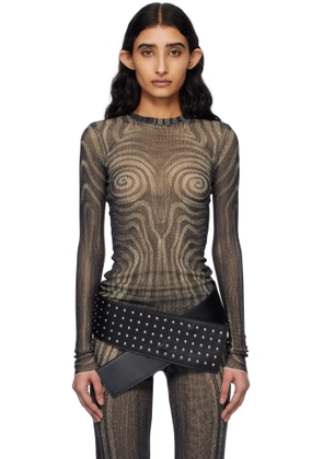 Jean Paul Gaultier Black 'The Spirale' T-shirt