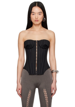 Jean Paul Gaultier SSENSE Exclusive Black 'The Bi-Material Suit' Corset