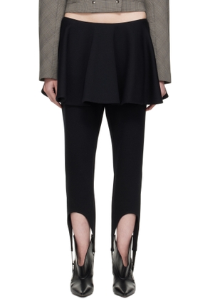 FIDAN NOVRUZOVA Black Ashlyn Stirrup Skirt Leggings