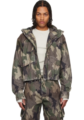 424 Khaki Cropped Parka