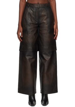 Holzweiler Brown Edda Leather Pants