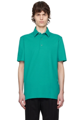 Brioni Blue Pique Polo