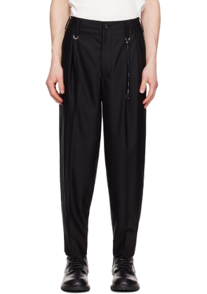 MASTERMIND WORLD Black Summer Wool Trousers