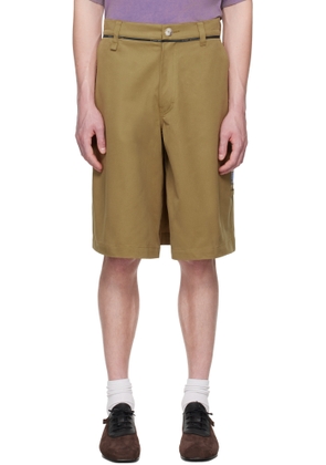 Martine Rose Khaki Twisted Skate Shorts