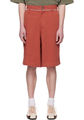 Martine Rose Red Twisted Skate Shorts