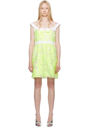 Anna Sui White & Yellow Sweet Bow Minidress