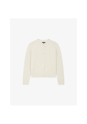 Womens Soeur Lyne Ribbed-Trim Wool-Blend Knitted Cardigan