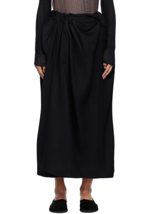 ISSEY MIYAKE Black Entwine Maxi Skirt