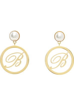 Blumarine Gold Faux-Pearl Earrings