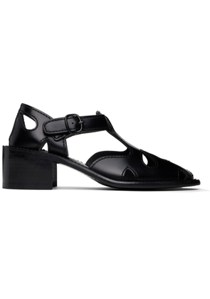 HEREU Black Floretta Heels