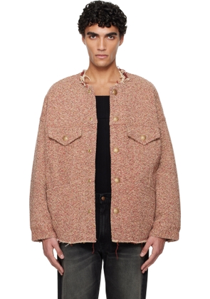 R13 Red Lacey Trucker Jacket