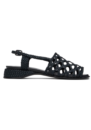 HEREU Black Alzira Raffia Sandals