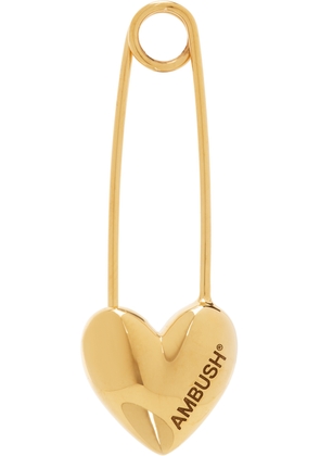 AMBUSH Gold Heart Safety Pin Single Earring