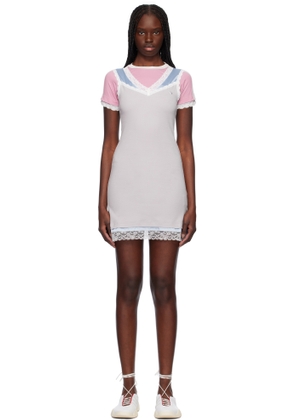 AMBUSH Gray Layered Minidress