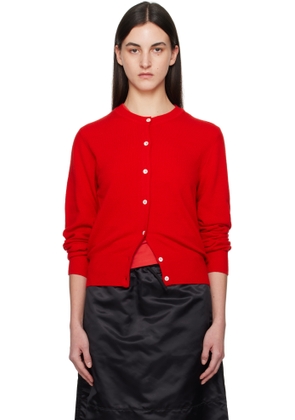 Nothing Written Red Emitt Wool Round Cardigan