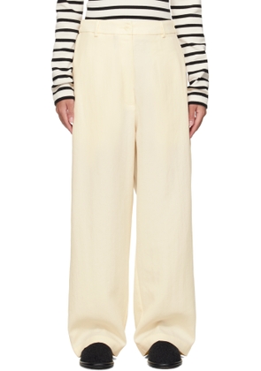 Cordera Beige Wide-Leg Trousers
