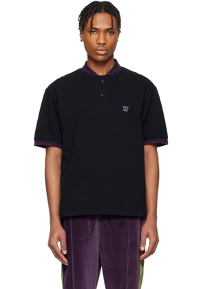 NEEDLES Black Shawl Collar Polo