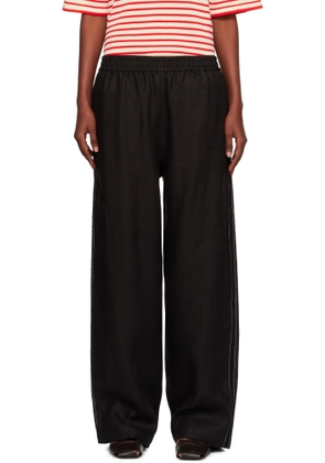 Cordera Black Linen & Lace Trousers