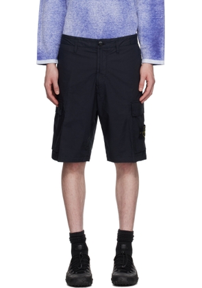 Stone Island Navy Stretch Cotton Tela Paracadute Shorts