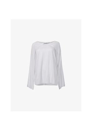 Womens Leem Capelet Sleeve Knitted Top