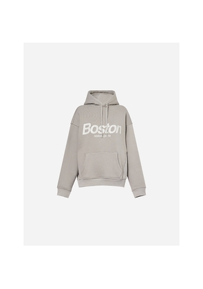 Womens Sisters & Seekers Boston Logo-Print Cotton-Blend Jersey Hoody