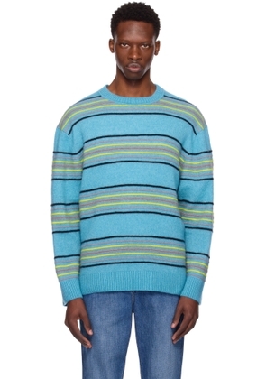 The Elder Statesman Blue Reef Stripe Sweater