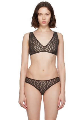 Baserange Brown Crescent Bra