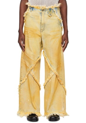 EGONlab Beige Argyle Jeans