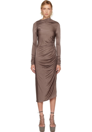 Rick Owens Lilies Purple Concordians Svita LS Midi Dress