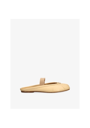 Womens Maison Margiela Tabi Split-Toe Band Leather Ballet Flats