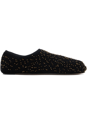 Gabriela Hearst Black Aris Knit Ballerina Flats