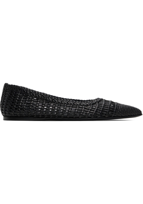 Gabriela Hearst Black Aurora Braided Ballerina Flats