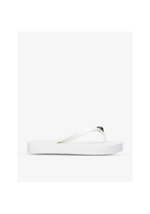 Womens Kurt Geiger London Kensington Q Two-Post Rubber Flip Flops