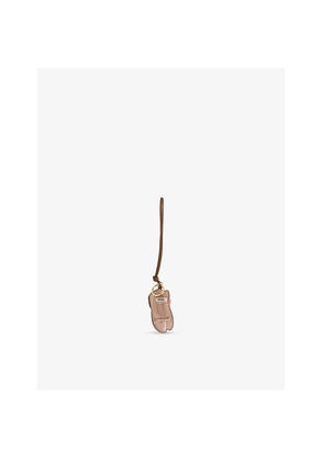 Womens Miu Miu Ballet Flat Pendant Leather Keyring