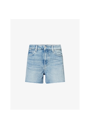 Womens Paige Dani High-Rise A-Line Denim Shorts