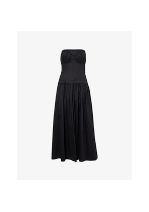 Womens Tove Lauryn Strapless Cotton-Poplin Midi Dress