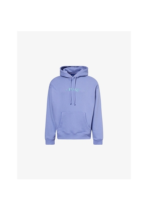 Mens Awake Ny Classic Logo Kangaroo-Pocket Cotton-Jersey Hoody