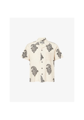 Mens Kartik Research Camp Boxy-Fit Linen Shirt