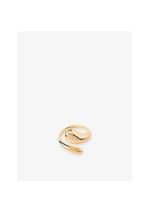 Womens PDPAOLA Orbit 18ct Yellow Gold-Plated Sterling-Silver Ring