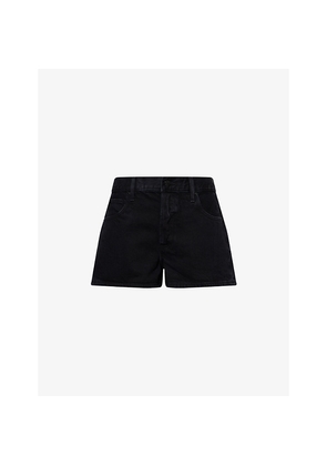 Womens Frame The Hang Mid-Rise Denim Shorts